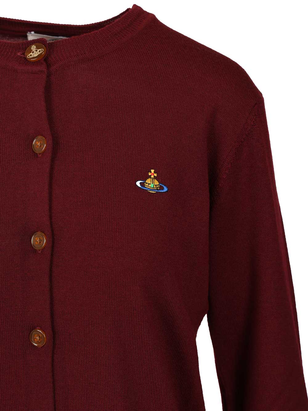 Vivienne Westwood Bea Cardigan Knitwear - Bordeaux | d50ce425f4d77415df2eb97fdf1b276adfbf4583