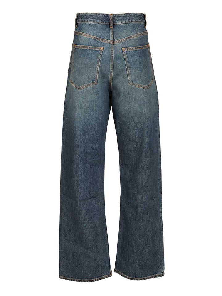 AlaÏA Low-Waisted Denim Trousers Jeans - Blue | 20ee5e91f5586d07022ede67637c09310a7e3763