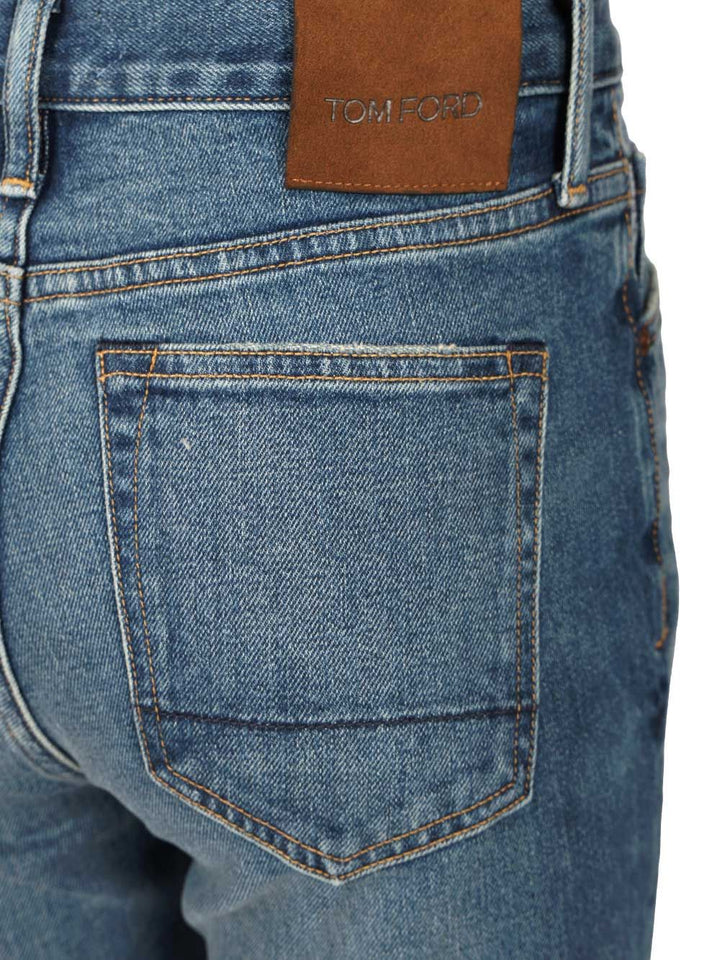 Tom Ford Stonewashed Japanese Cotton Jeans - Light blue | b754fd842335a44ebe0301d8f38dd1e0baaeafbe