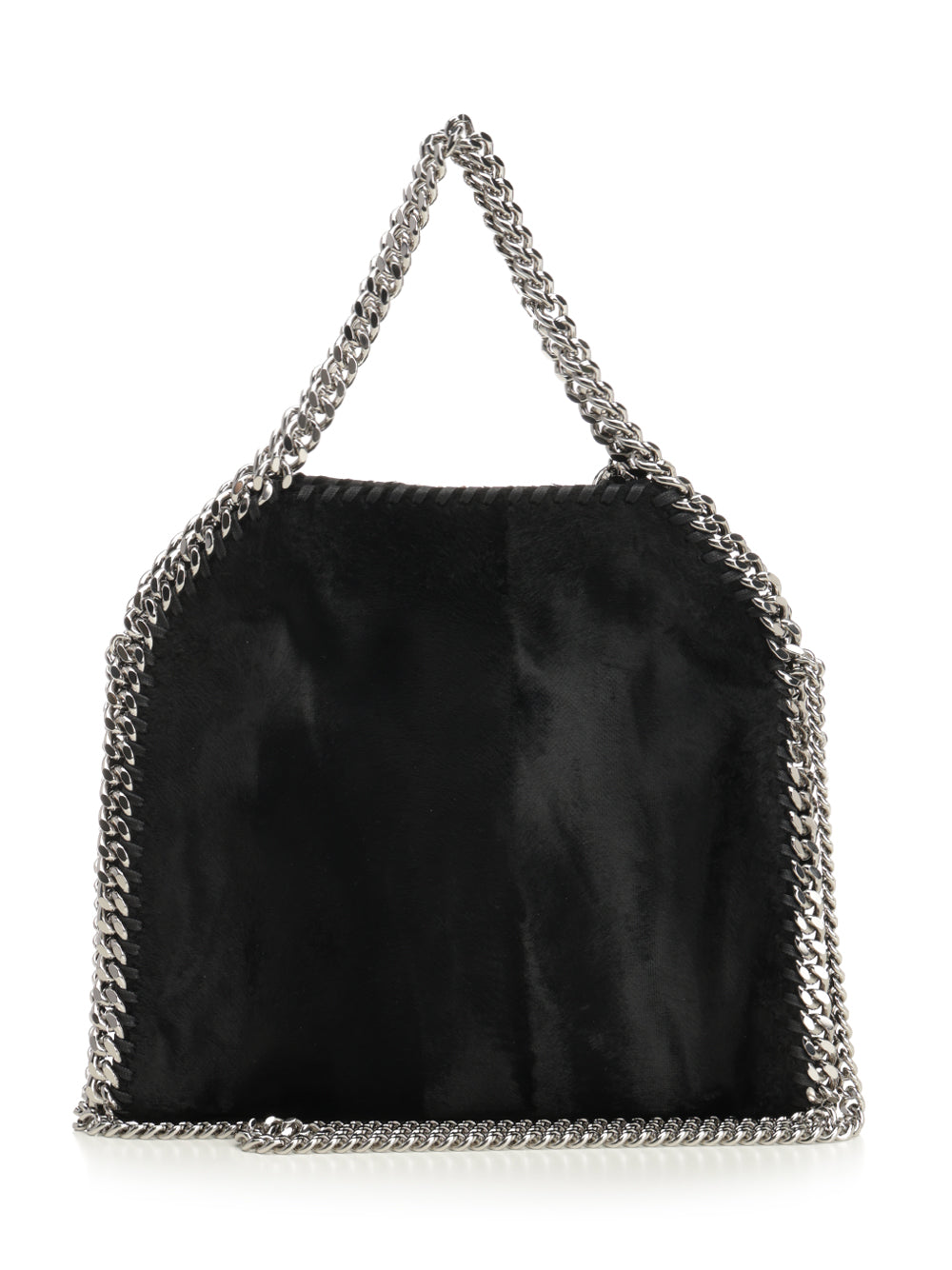 Stella Mccartney Mini Falabella Brushed Velvet Tote Bag Crossbody Bags - Black | f42052f1acef0784a7f23b384aed1acba7d510f4