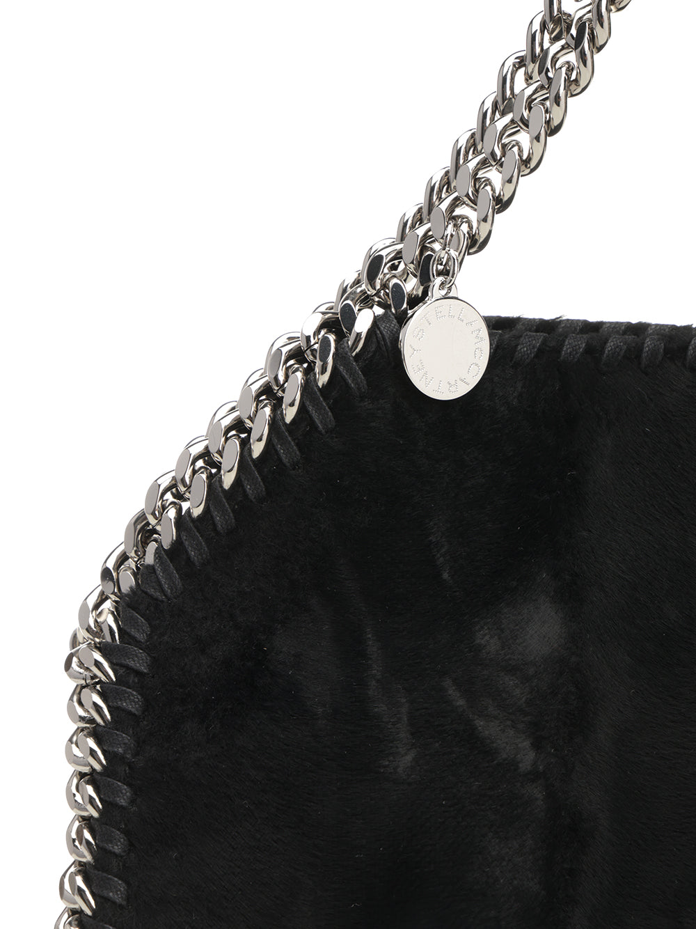 Stella Mccartney Mini Falabella Brushed Velvet Tote Bag Crossbody Bags - Black | 6e0542f3491c419f8c0a164490d904bbe23e7042