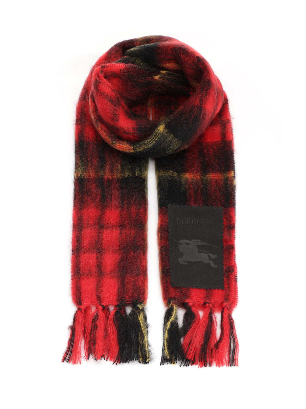 Burberry Check Wool And Mohair Scarf Scarves And Foulards - Red | c4ae6c1316ba745c00d5e79cb4c5433aca404375