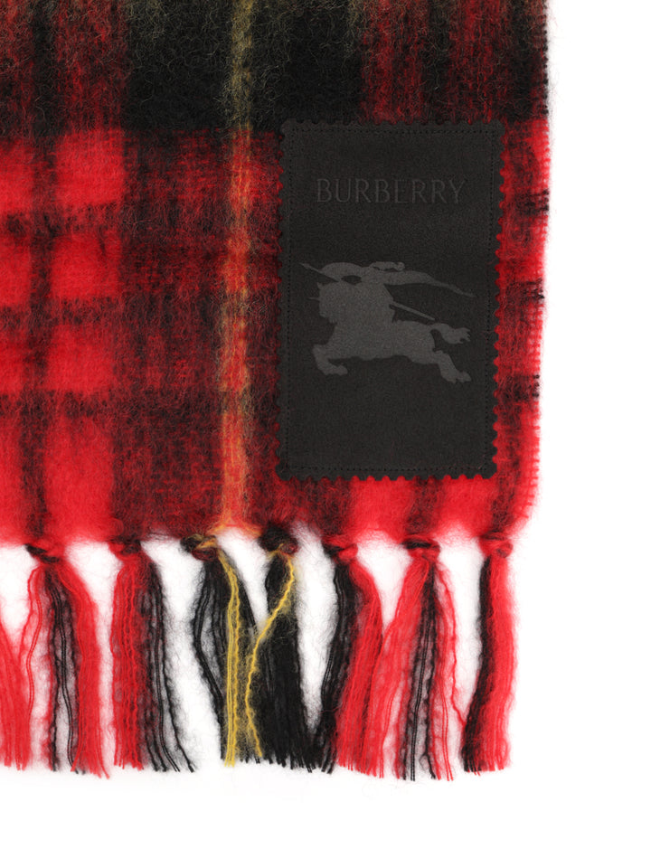 Burberry Check Wool And Mohair Scarf Scarves And Foulards - Red | 552d27b493d8d05cac42683fd18f2ffec8d0c77c