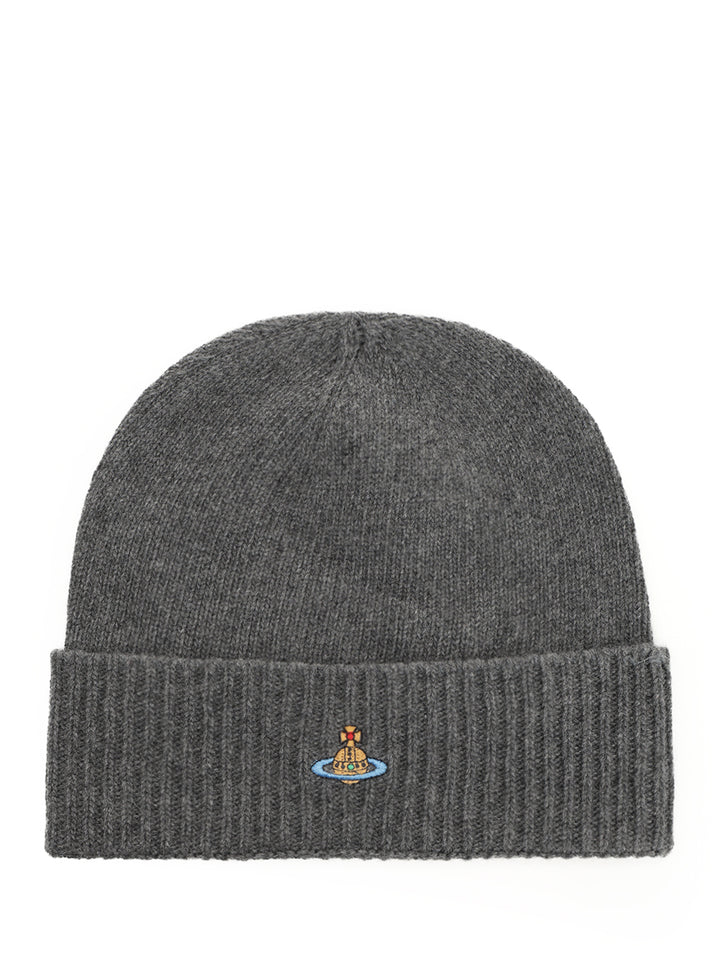 Vivienne Westwood Cashmere Beanie Classic Hats - Grey | fc883081dba45b1f06a88d6bfcba55f51dc4c533