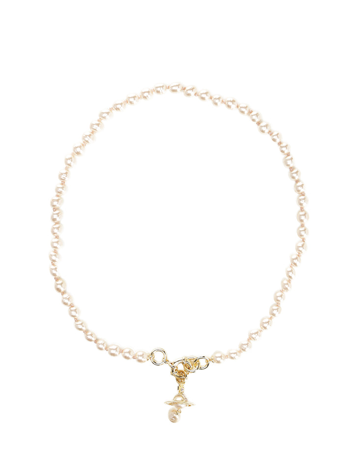 Vivienne Westwood Aleksa Pearl Necklace Jewelry - Gold | 221cbcf14acb1e73c7addac45216b1b60e4dab9d