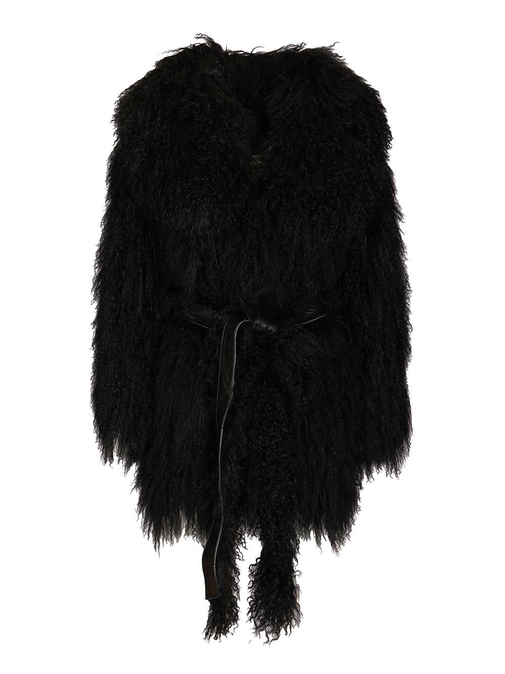 Numero Otto Mongolian Coat Coats - Black | 16d42824581c1e7209553da5b342b024d0826904