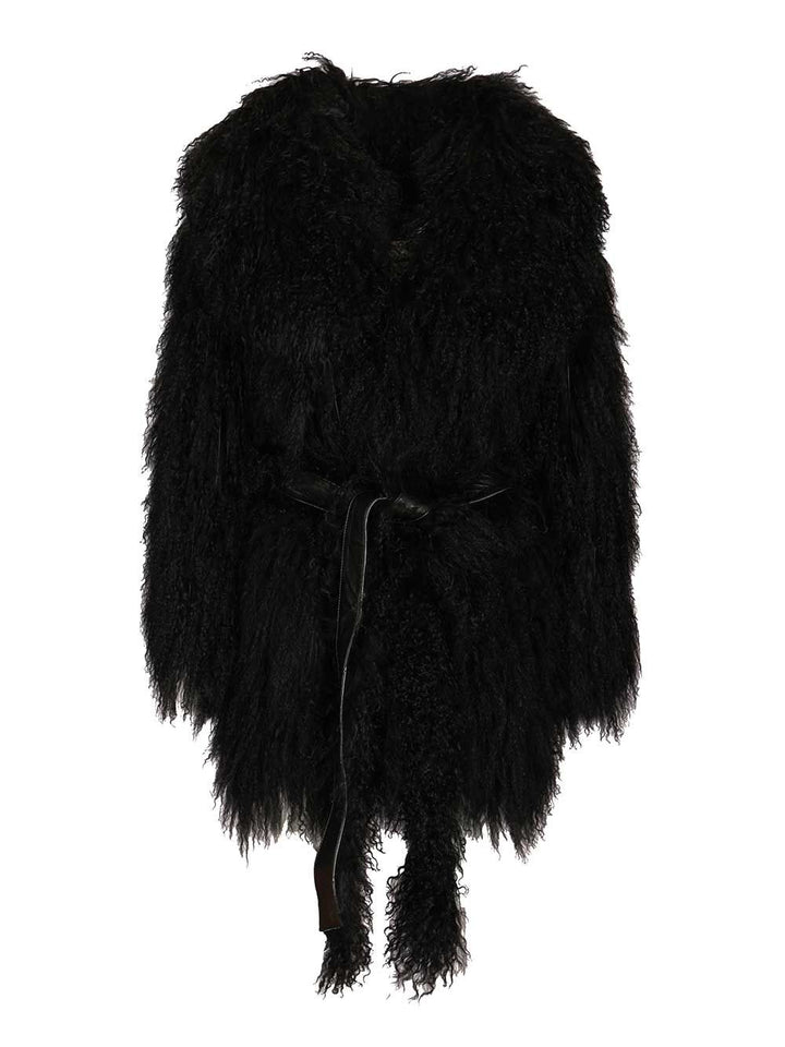 Numero Otto Mongolian Coat Coats - Black | 16d42824581c1e7209553da5b342b024d0826904