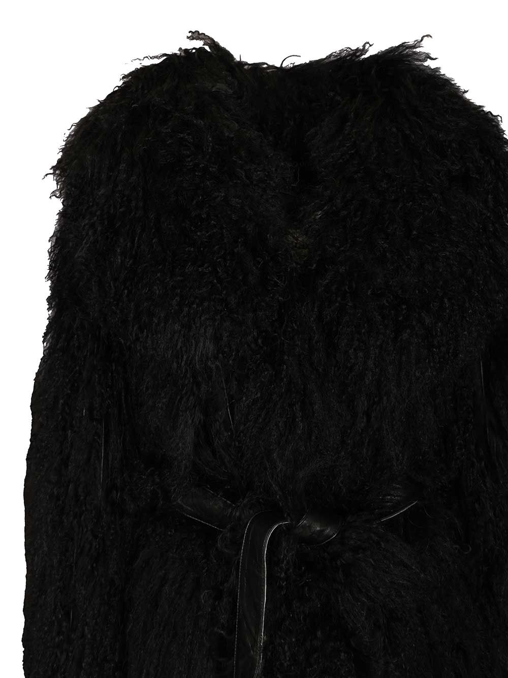 Numero Otto Mongolian Coat Coats - Black | 0d21d22c543616279d8d4a69f0255a1a48cd1791