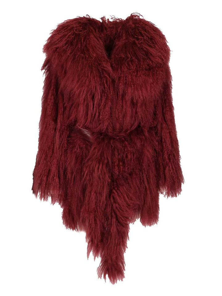 Numero Otto Mongolian Coat Coats - Bordeaux | a2ec783f8b48af296c98cb7945de466781ec81e8
