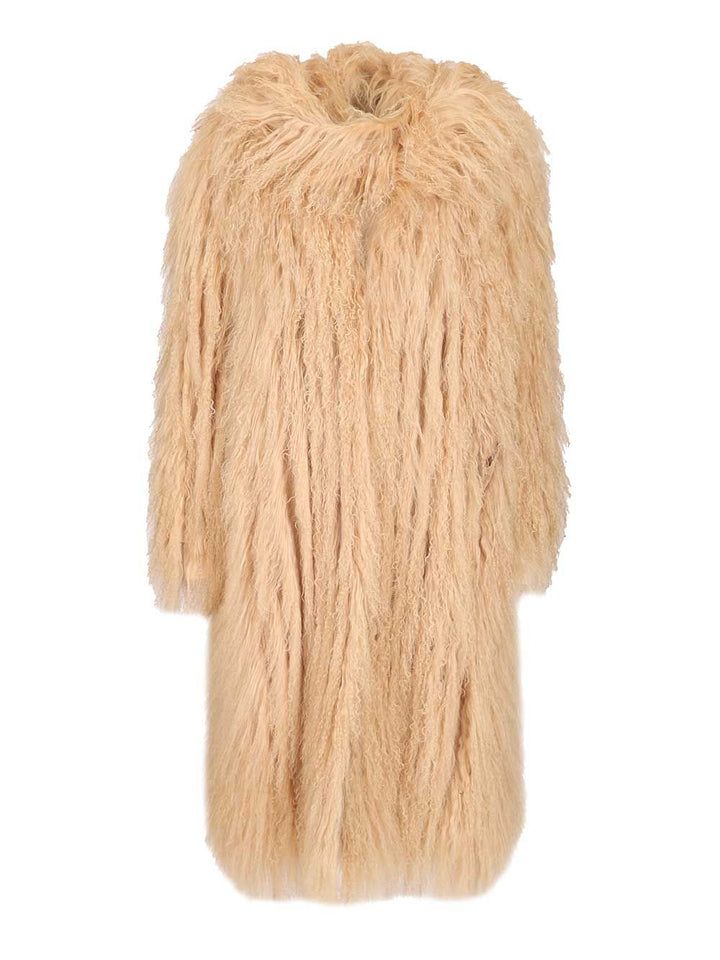 Numero Otto Long Coat Coats - Beige | cf71501b954ebf7ff93337069cdf749e27f14071