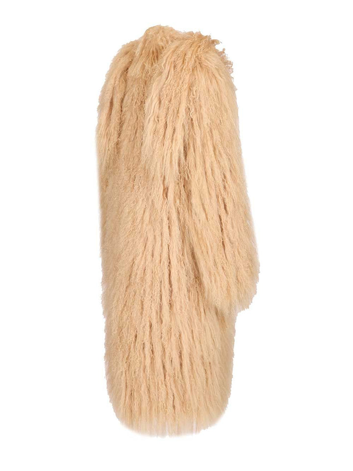 Numero Otto Long Coat Coats - Beige | 179155065bdaaa953b1ae9e6aa1a0da35628768a