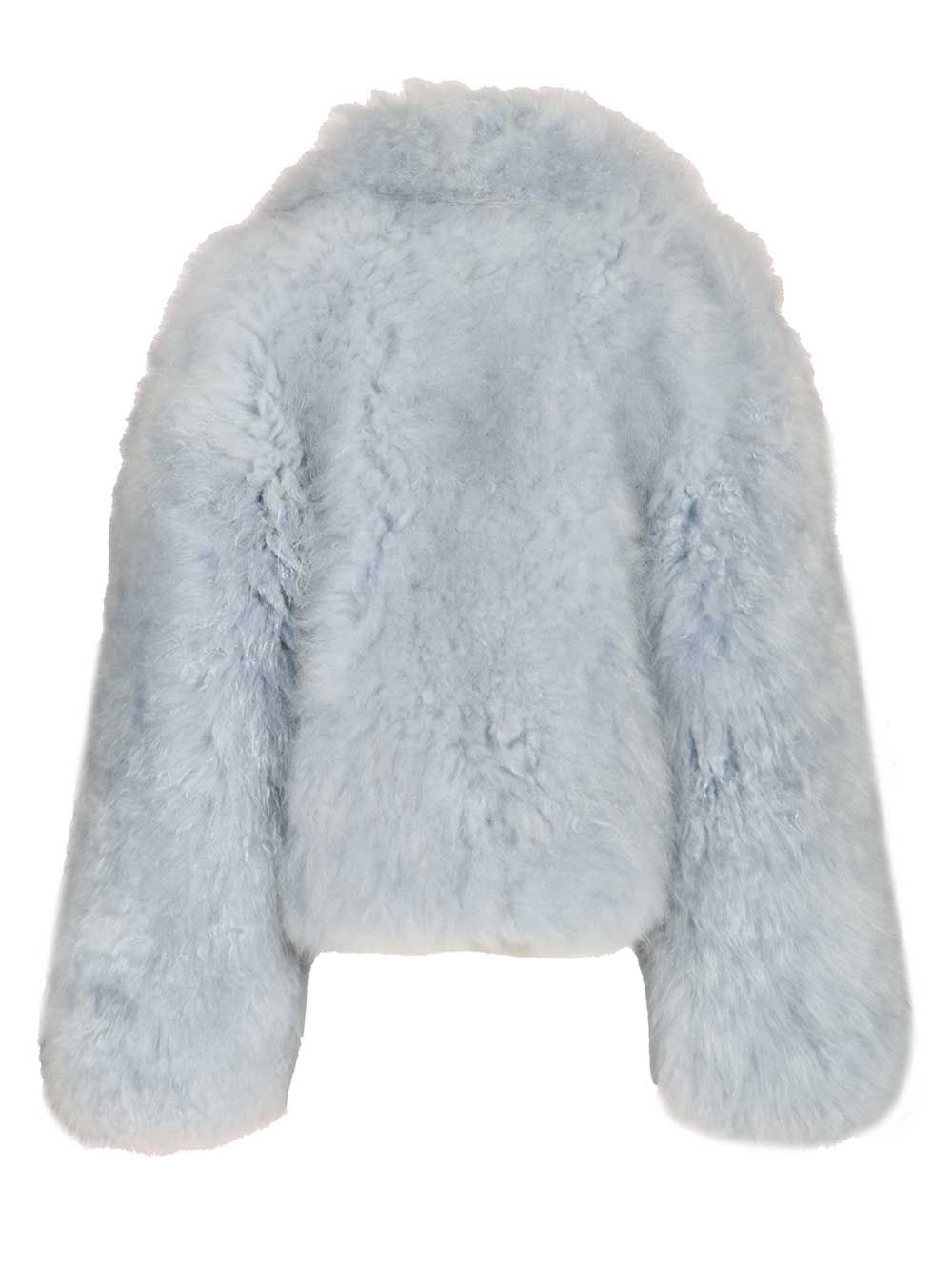 Numero Otto Short Jacket Coats - Light blue | 75d39ecc8e11b8baca9ccb8e887db164a3f34b4a