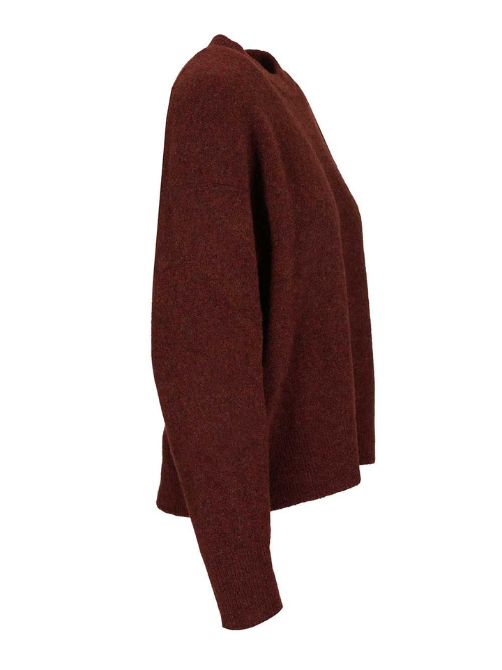 Filippa K Crew Neck Sweater Knitwear - Bordeaux | d2a6ef75174fb8455d22ccc5ed7b4847d8395bac