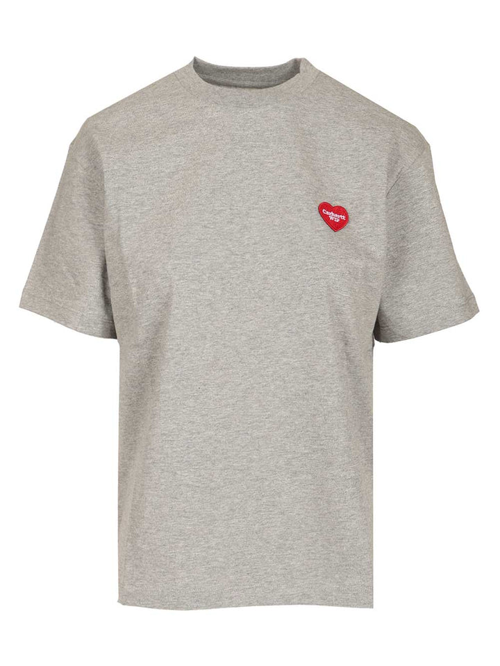Carhartt Wip Heart Patch T-Shirt - Grey | c19dbde0ebdf8e3d172c8c3f97f51e9e78597729