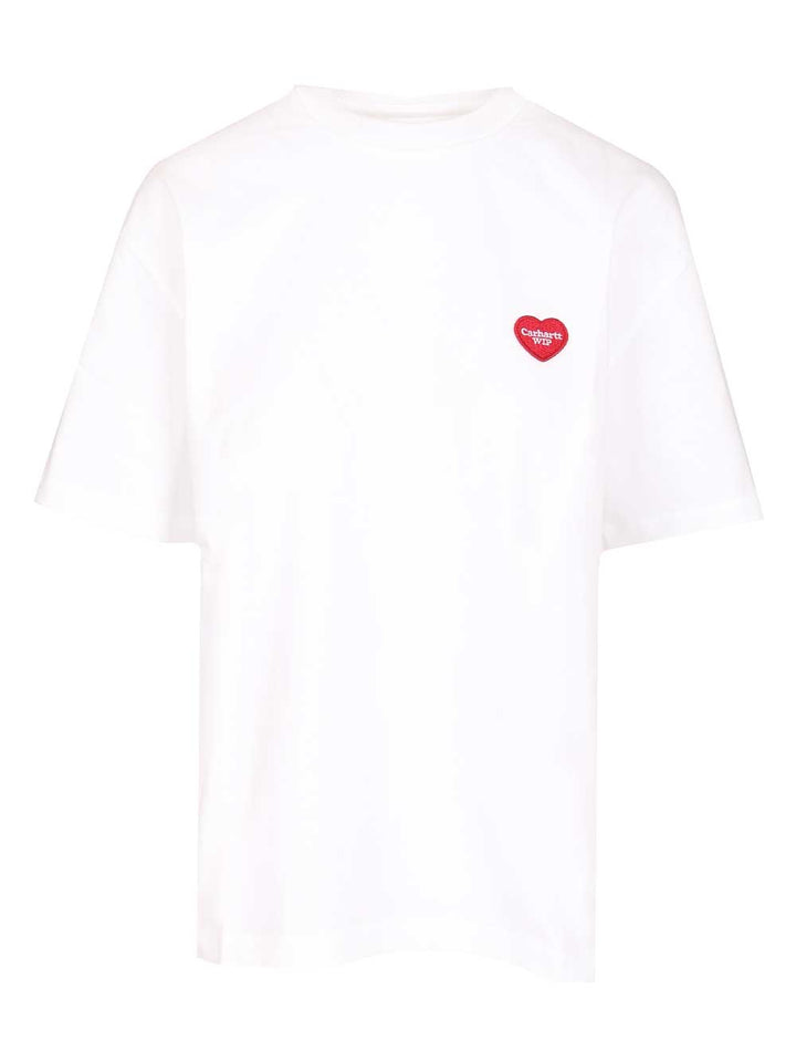Carhartt Wip Heart Patch T-Shirt - White | 78d3071d70fe0eda561363d8ad3e62d737da8e73