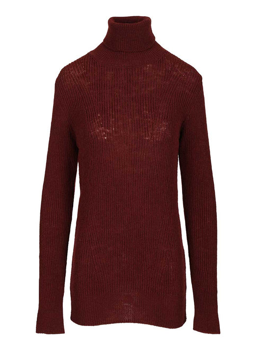 Turtleneck Sweater Knitwear Bordeaux