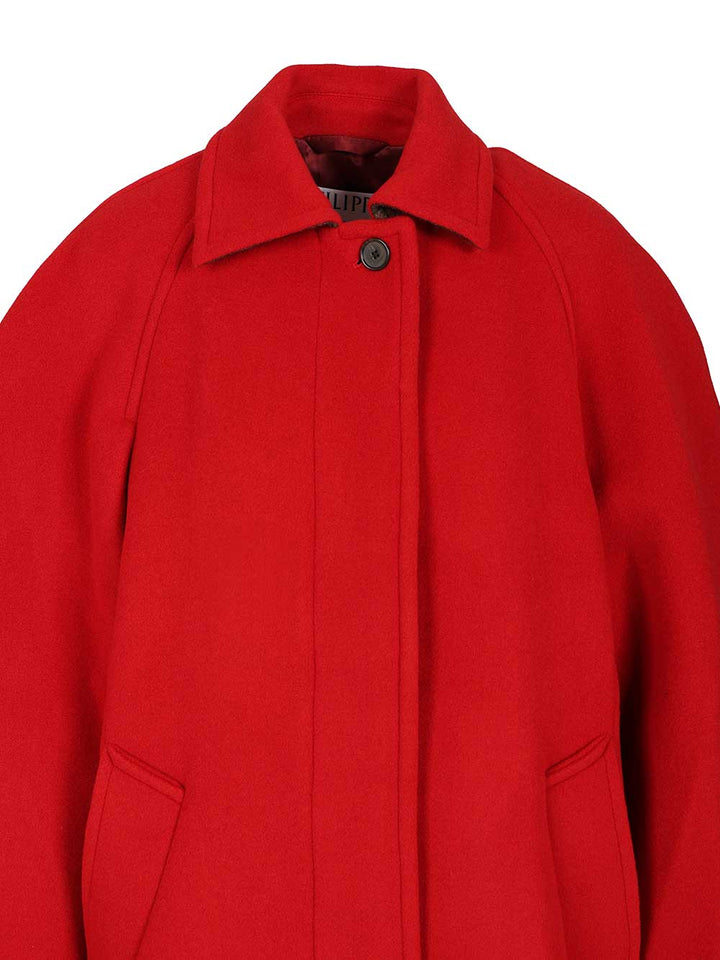 Filippa K Cocoon Coat Coats - Red | 4b4220c945061d50216bd76ff9756ebc6b9950e8