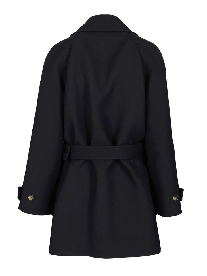 Loewe Double-Breasted Coat Coats - Blue | f554ea156bb6fb13216b28bba4bbb6a29e89f43f