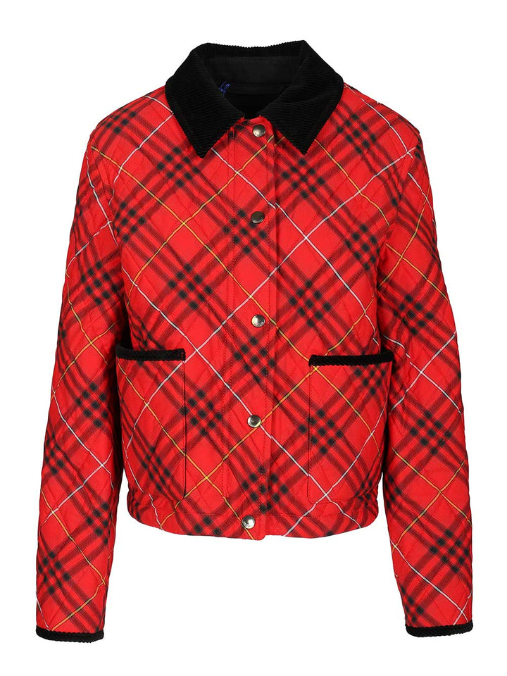 Burberry Quilted Cropped Jacket Jackets - Red | 854b0a1273dc6b78b733b9fd05f9805a484c9ed5