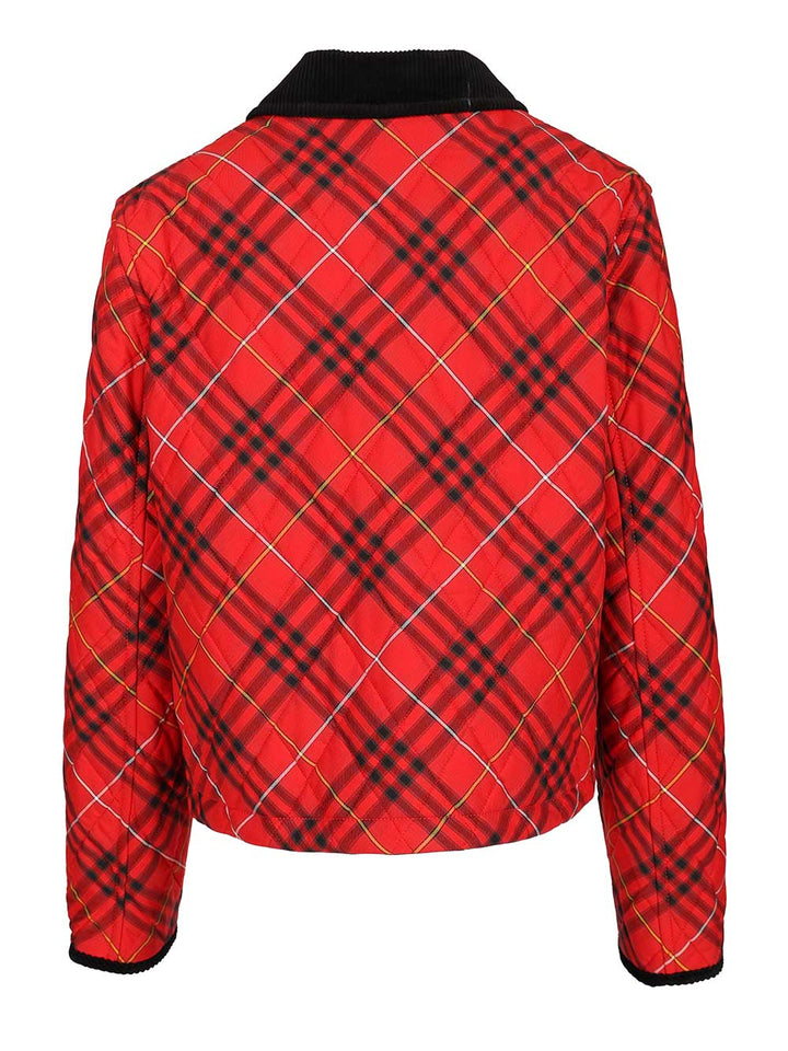 Burberry Quilted Cropped Jacket Jackets - Red | c56524e1c31db23656f49b2ff152b1b273af77ab