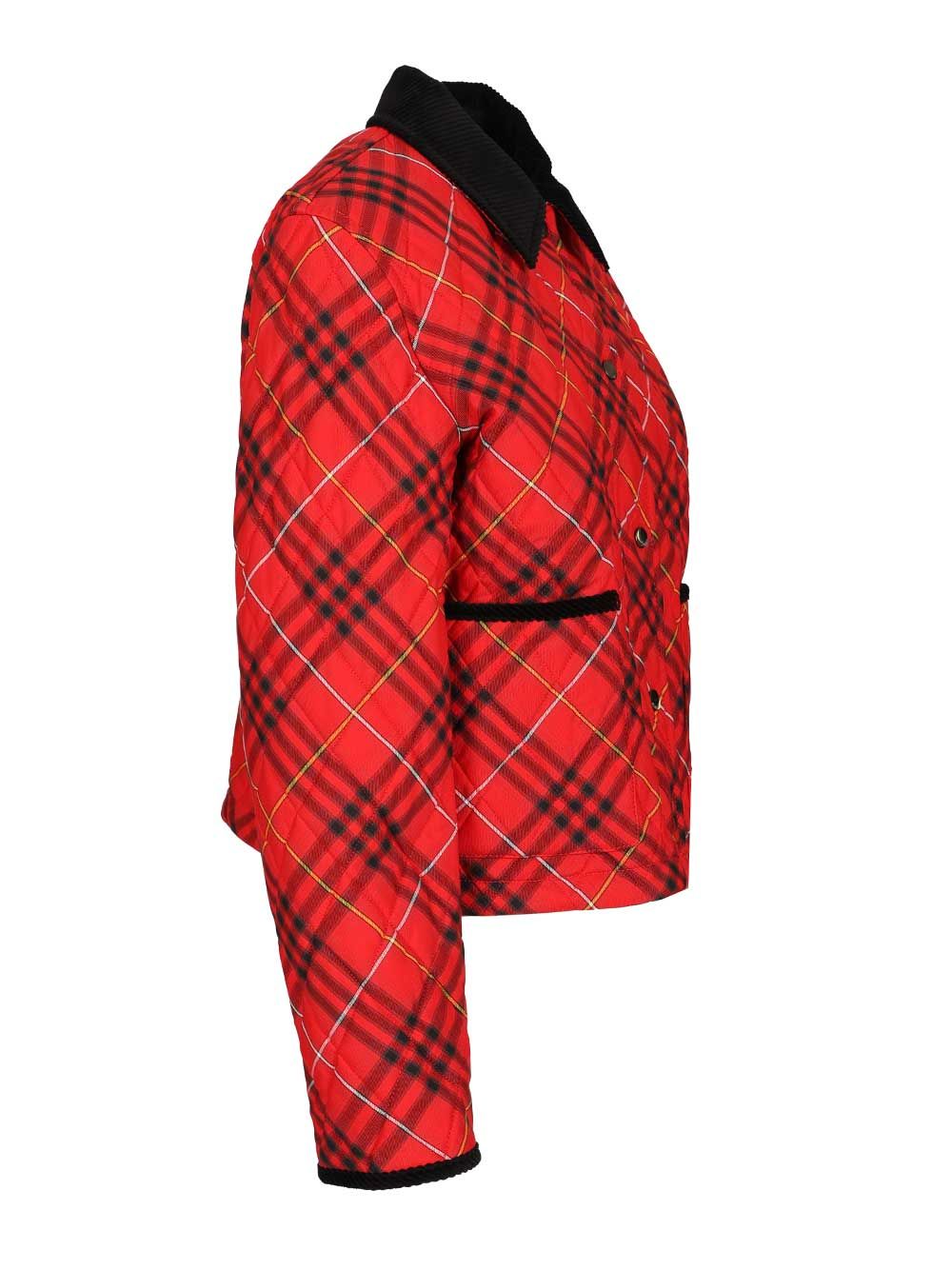 Burberry Quilted Cropped Jacket Jackets - Red | 189bd0da32ba6fd2cf2d92473661a33110de0132
