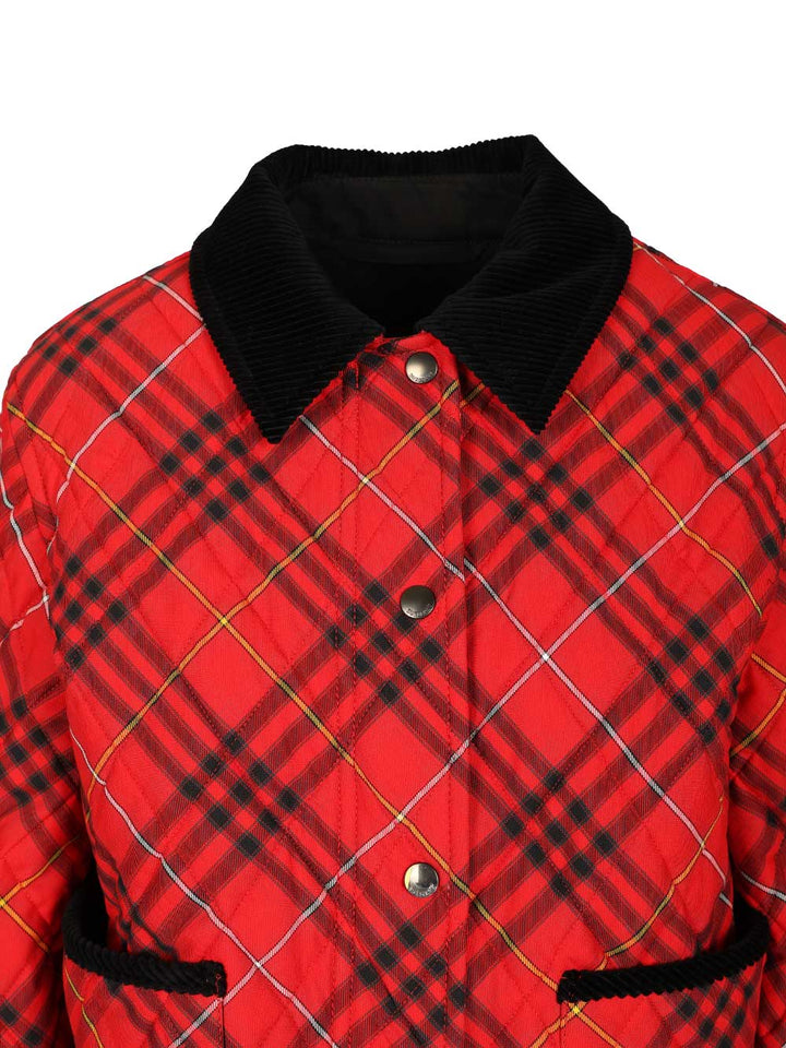 Burberry Quilted Cropped Jacket Jackets - Red | 9c3045fcb9df012f304317918391b9c48b331c41