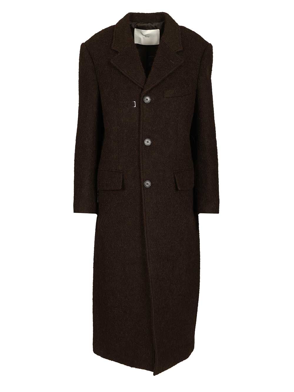 Dunst Structured Coat Coats - Brown | c5a0da304bc0835309319ad6929502a54d61f474
