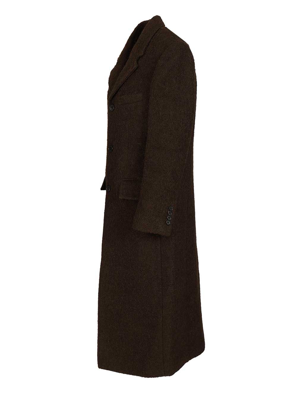 Dunst Structured Coat Coats - Brown | 59251ac3808ed61629b5a980825c091ce298b7a7