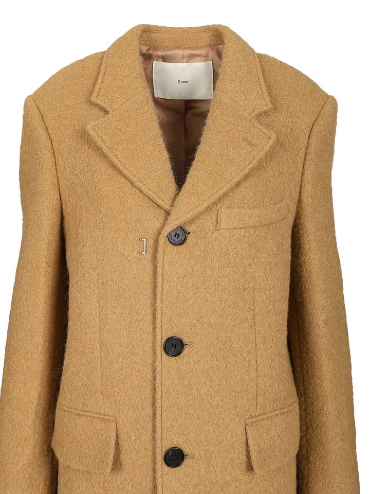 Dunst Structured Coat Coats - Beige | bede64ef8d714c3a3f4485f0d7032a6944e6be4d