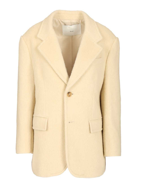 Wool And Alpaca Blend Blazer Jackets White