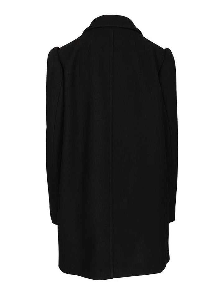 Dries Van Noten Decorated Wool Coat Coats - Black | 386faeaa7d5b3a1d22c0466f8aeb42812ec432fc