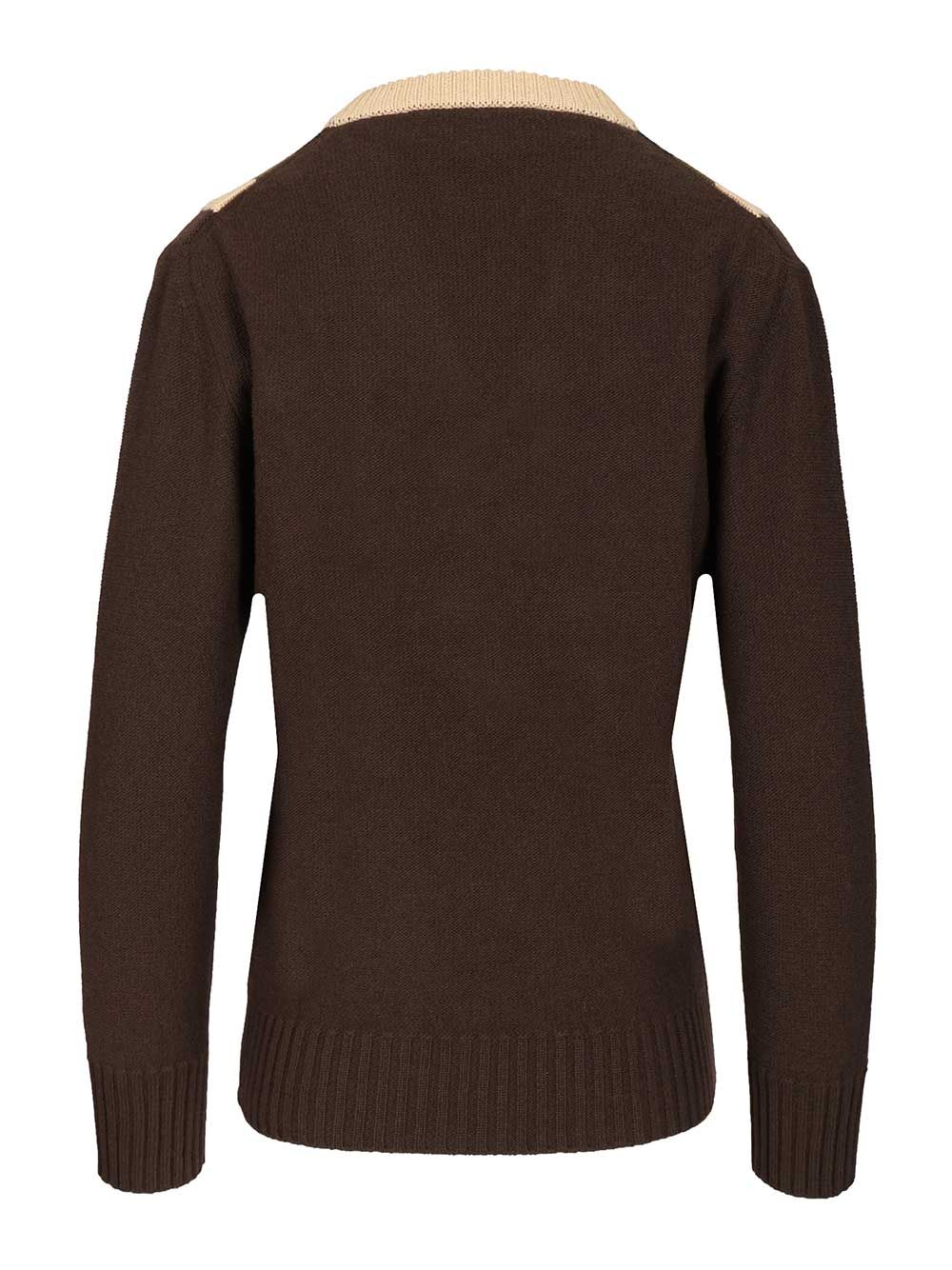 Valentino Garavani Wool And Cashmere Sweater Knitwear - Brown | cdca887b6dbc6a9ab2263904e7c467df21bcab5c
