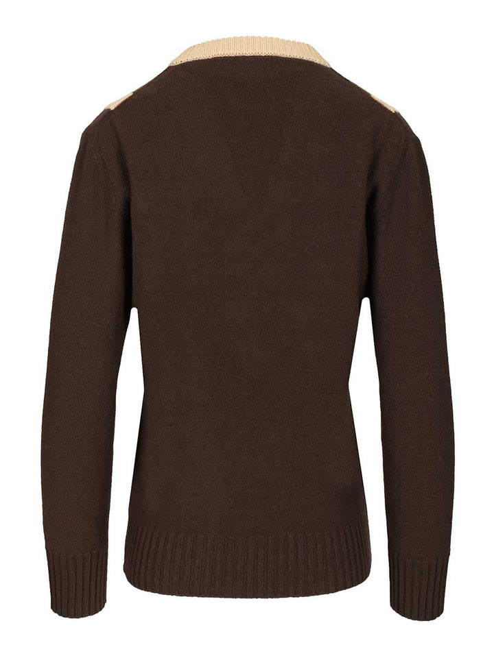 Valentino Garavani Wool And Cashmere Sweater Knitwear - Brown | cdca887b6dbc6a9ab2263904e7c467df21bcab5c
