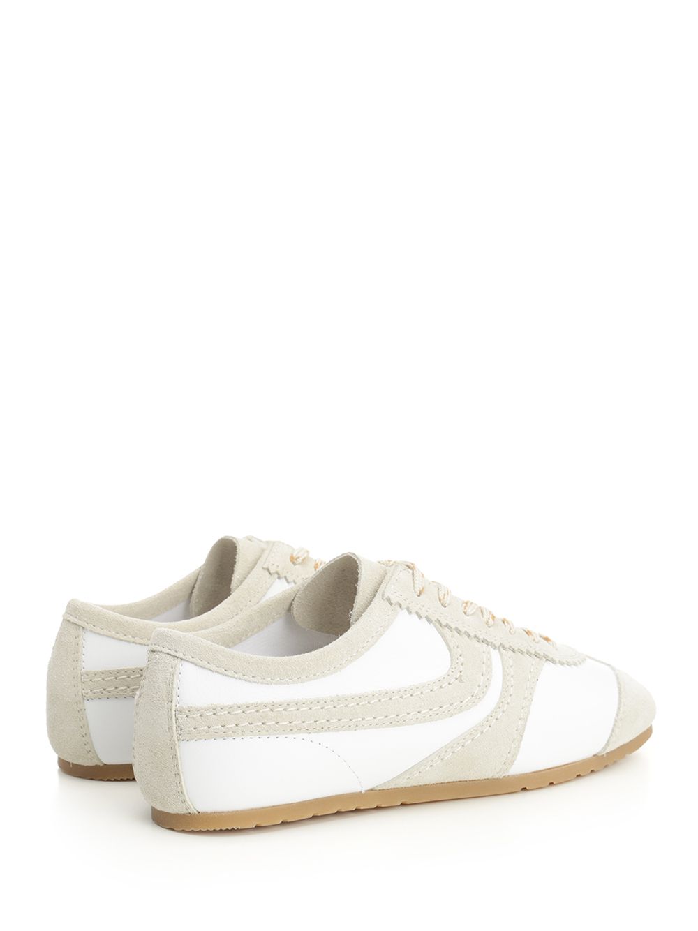 Dries Van Noten Leather And Suede Sneakers - White | 059e567cdd79e5c5ca0f3744629a7efe5e208e3b