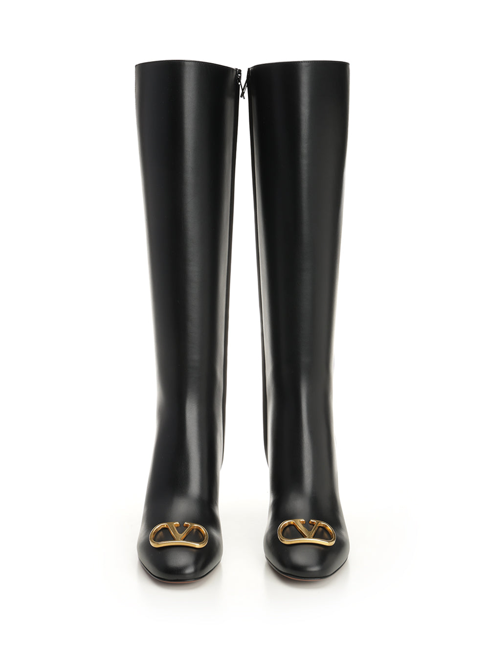 Valentino Garavani Leather Boot Vlogo Signature Boots - Black | 98e84546eda005eac0a1baa27ab8ce8876598ab8