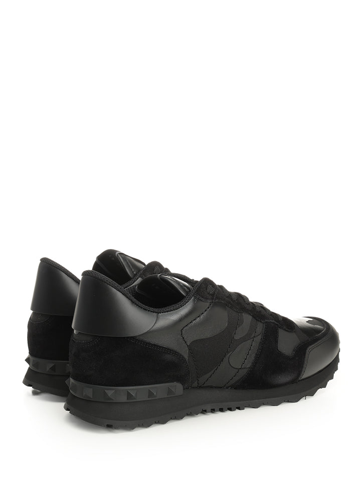 Valentino Garavani Black Camouflage Rockrunner Sneakers - Black | eeda71221bc5f14bbb363fc1ed46dcc0f89272cd