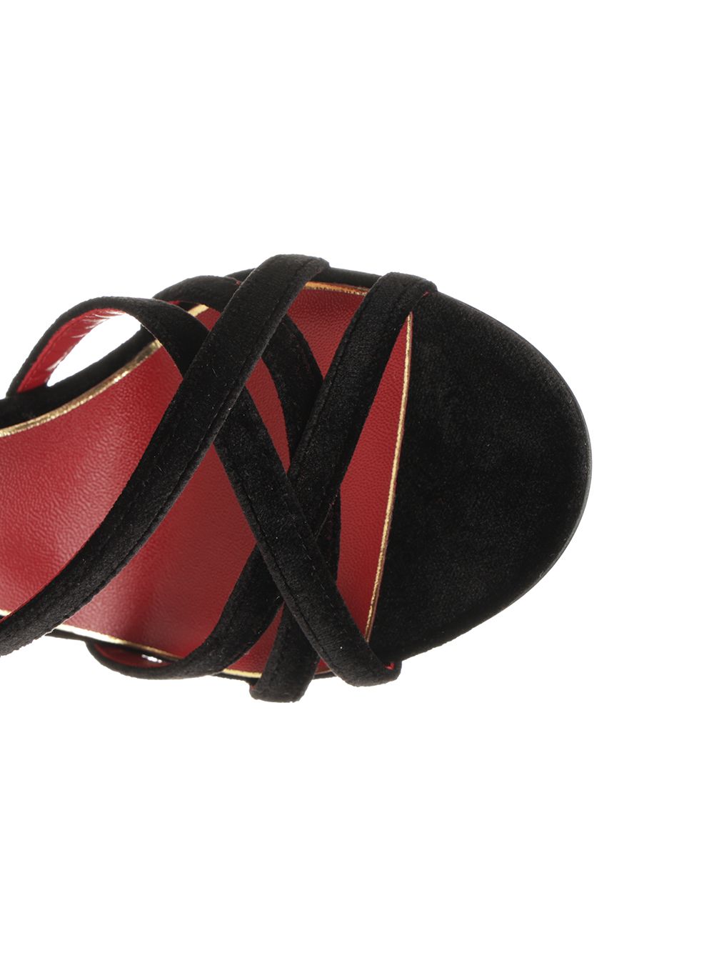 Valentino Garavani Fetishique Velvet Sandal Sandals - Black | fe93f0e1df780fef5580180c02be546ae94b6a1f