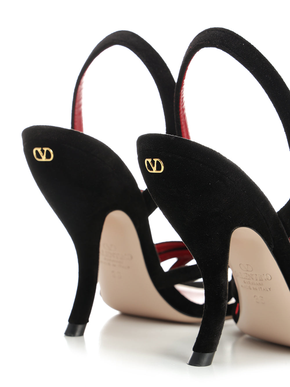 Valentino Garavani Fetishique Velvet Sandal Sandals - Black | 28edc5f0a74a1ba06b1b961f306f9b7892537044