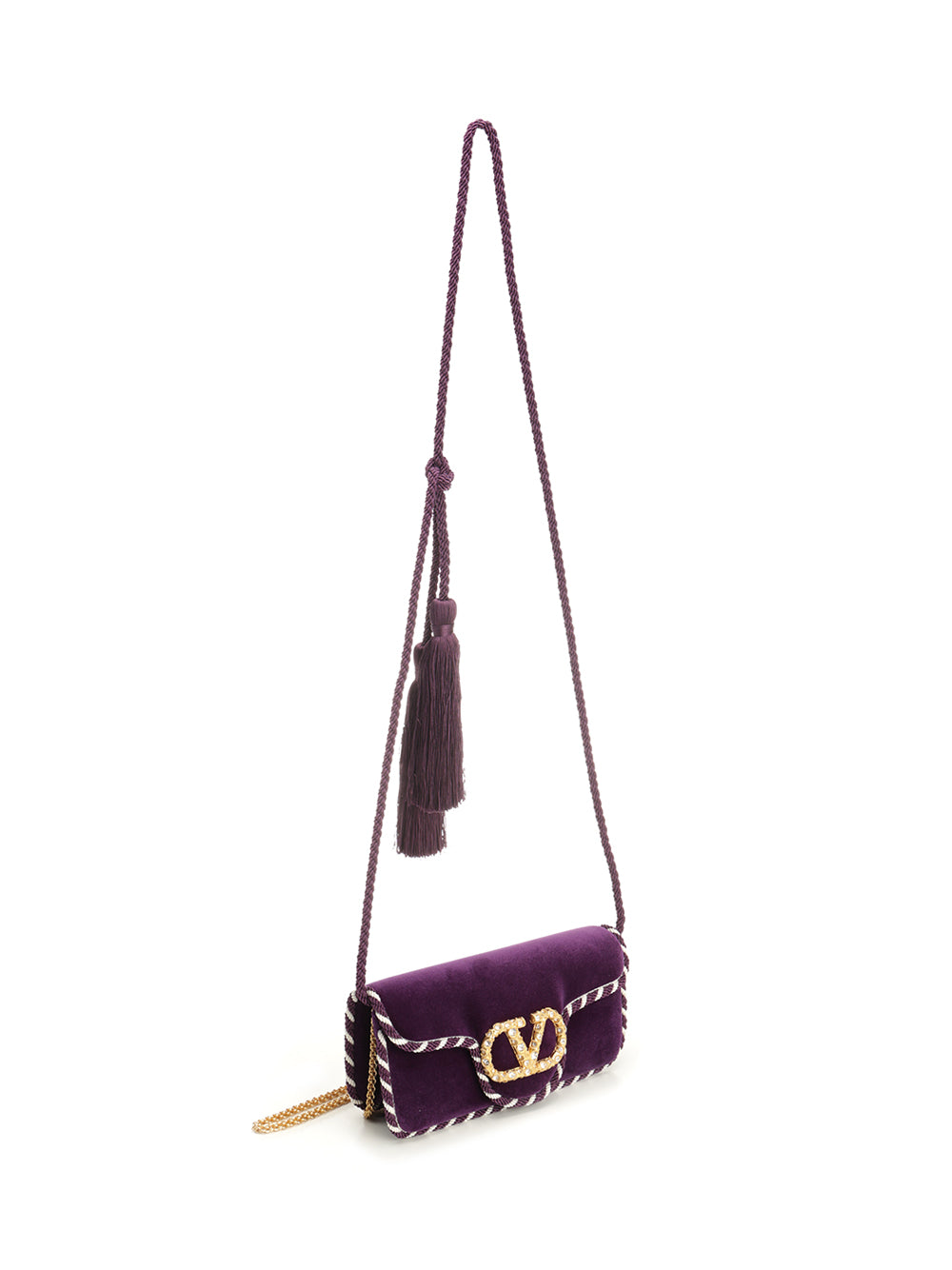 Valentino Garavani Locò Mini Velvet Clutch Clutches - Violet | d4dd23555416371dee40887d332203fb6a455f2a