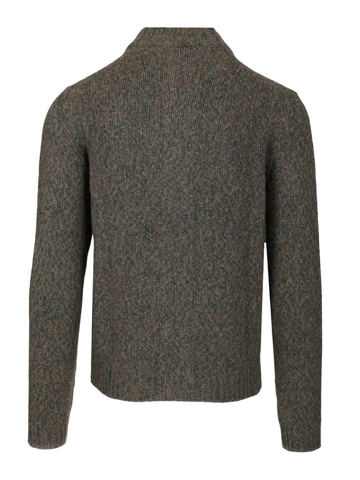 Fedeli Zip-Up Cardigan Knitwear - Green | 72850eb8d7f8580e0e542a101fdac7e738bdbc5c