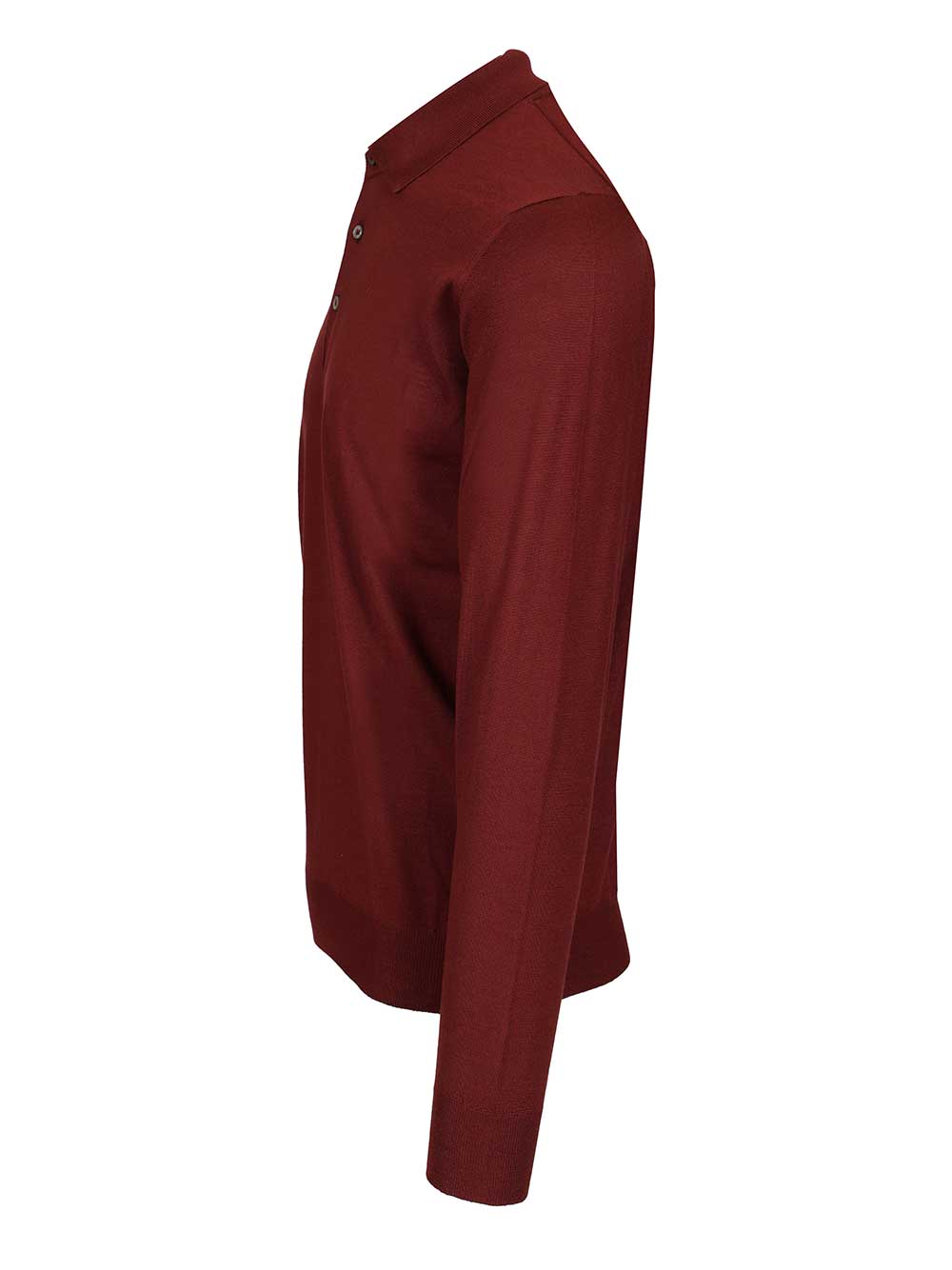 Fedeli Virgin Wool Polo Shirt Knitwear - Bordeaux | ca732fee5390df58498adedea3b5170257993437