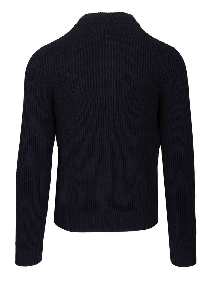 Fedeli Zip-Up Cardigan Knitwear - Blue | 9a963056fc04fe0e0f96b544ed6b26e45c3d085e