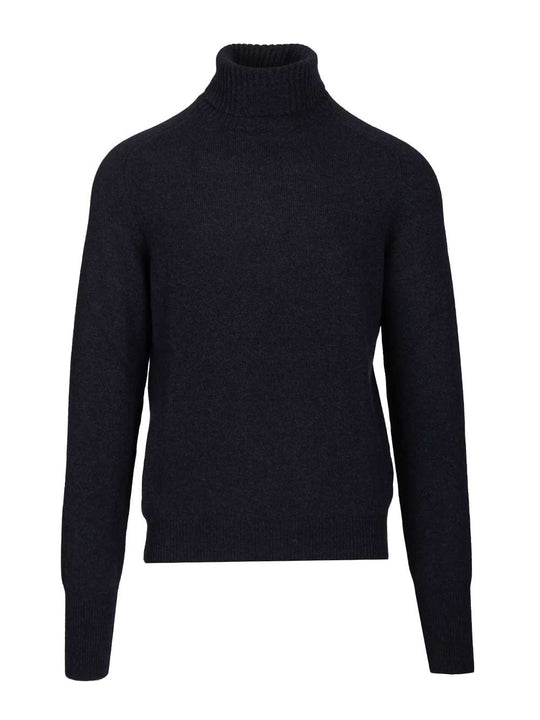 Turtleneck Sweater Knitwear Blue