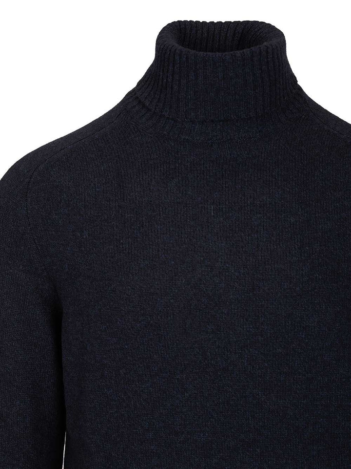 Fedeli High Neck Sweater Knitwear - Blue | 57617b9f9bd92076ef6d6d18c4b76cc0658d1624