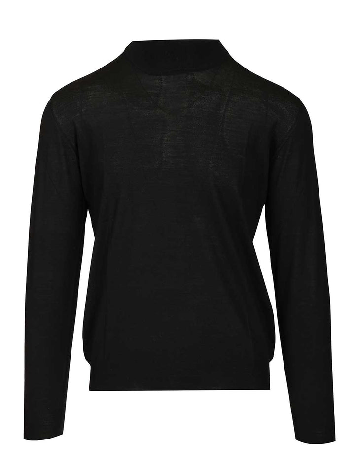 Fedeli Virgin Wool Sweater Knitwear - Black | d8b329dde6e33b153aae420630f1e61630af88c8