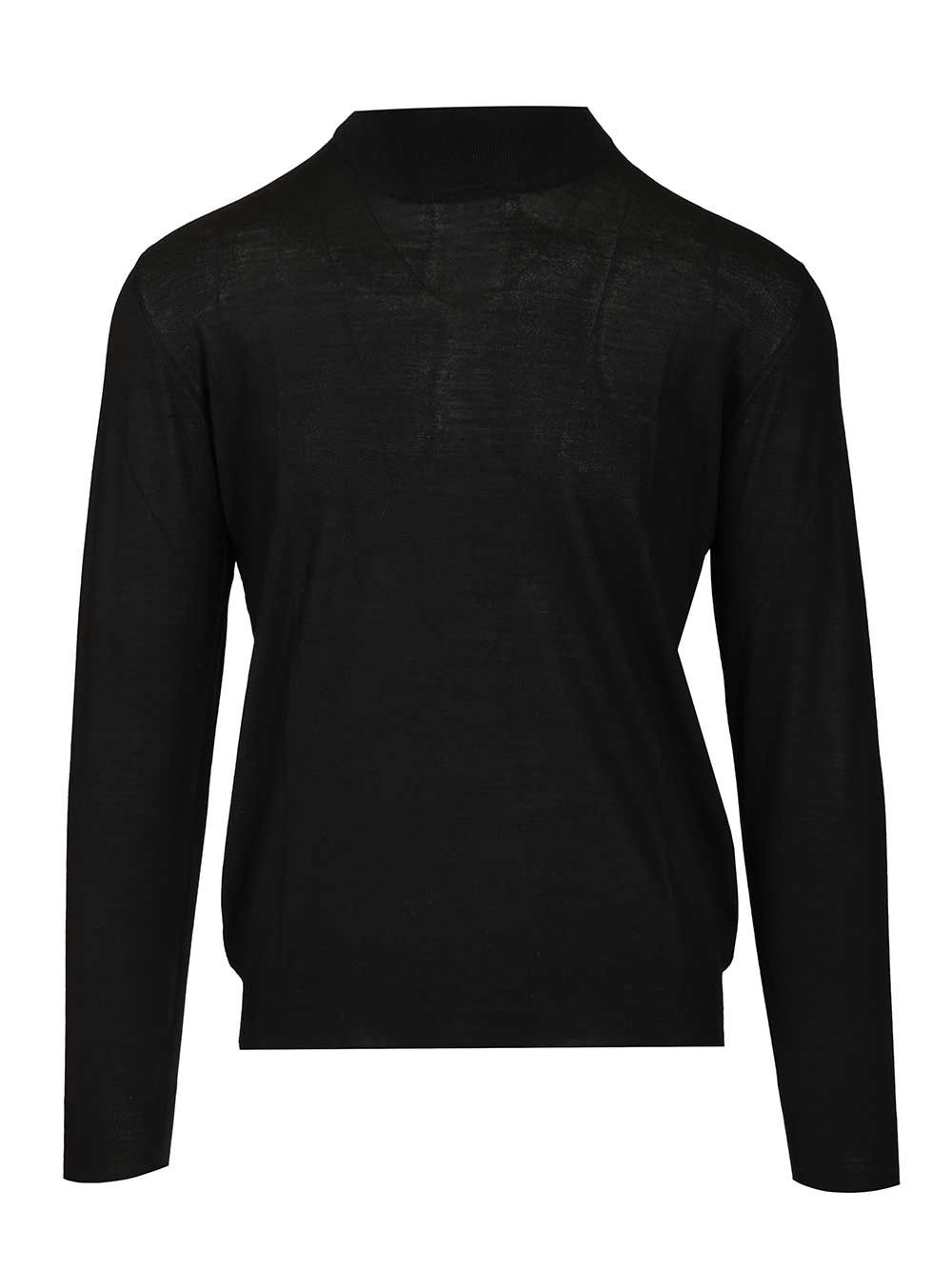 Fedeli Virgin Wool Sweater Knitwear - Black | 3fd3632b657556b906cbc787134276cc650439c3