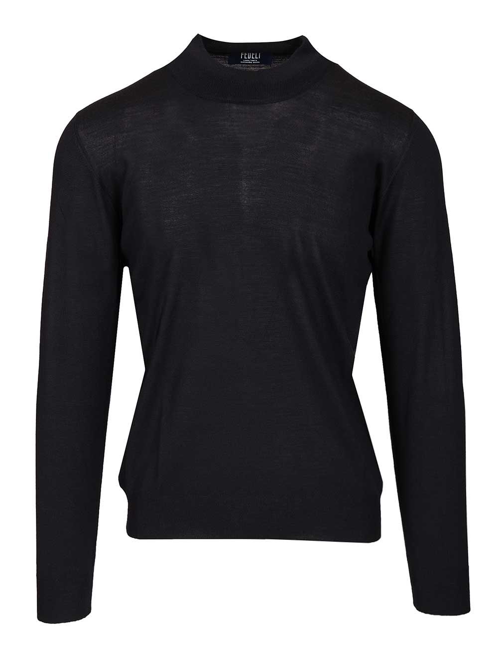 Fedeli Virgin Wool Sweater Knitwear - Blue | b9d2c279ae1d9f1e06f08521c2061dd53139e0eb