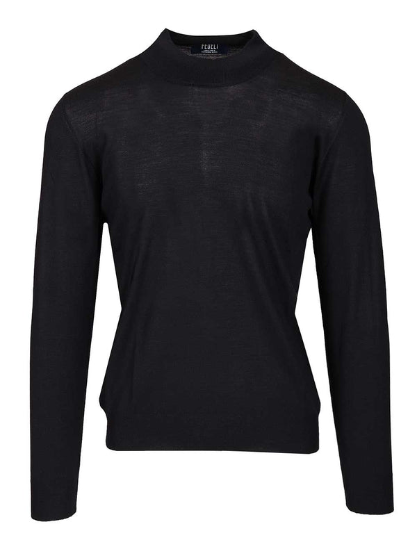 Virgin Wool Sweater Knitwear Blue
