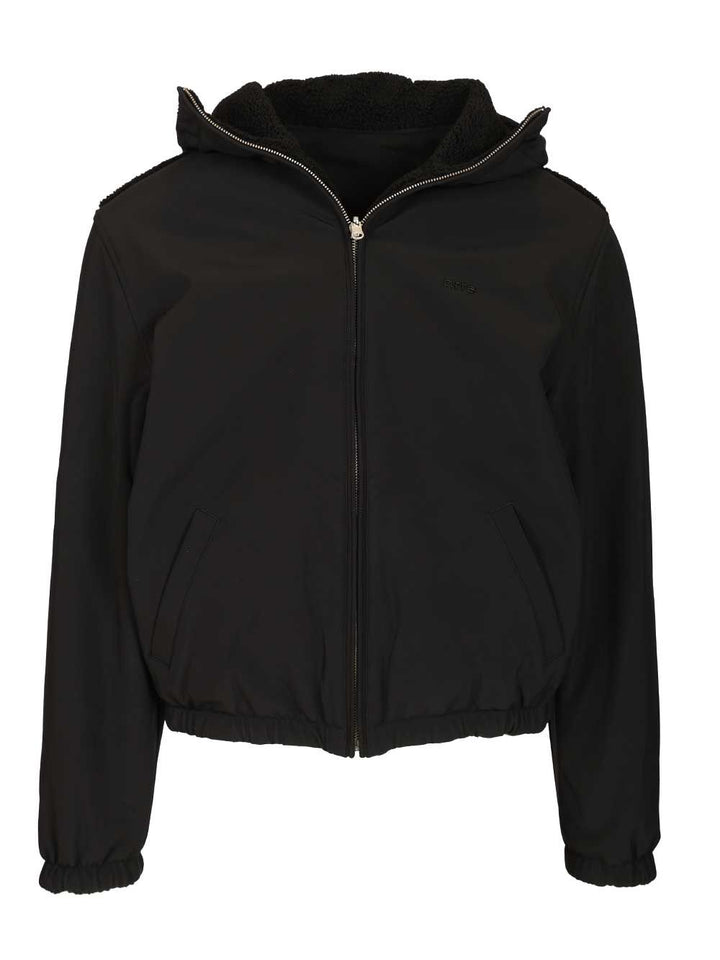 Arte Jacket In Sherpa And Nylon Jackets - Black | ca6c35dc71b91cb7a594097adcd7f1a7adcde063