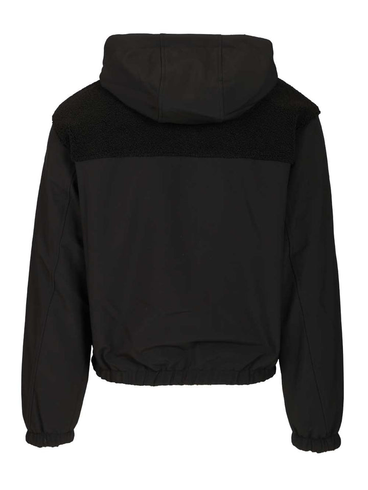 Arte Jacket In Sherpa And Nylon Jackets - Black | 6d65090d5fa431b46dc11ce873f2416ceb015b7f